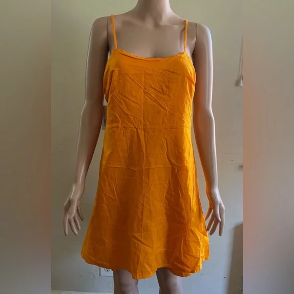 a new day Orange Sleeveless Dress